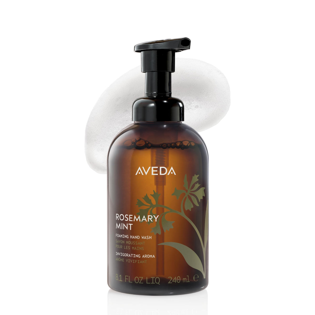 White Smoke Aveda Rosemary Mint Foaming Hand Wash | Gentle Refillable Foaming Hand Cleanser With Signature Invigorating Aroma | With Plant Derived Glycerin | 98% Naturally Derived*, 16.9 Fl Oz