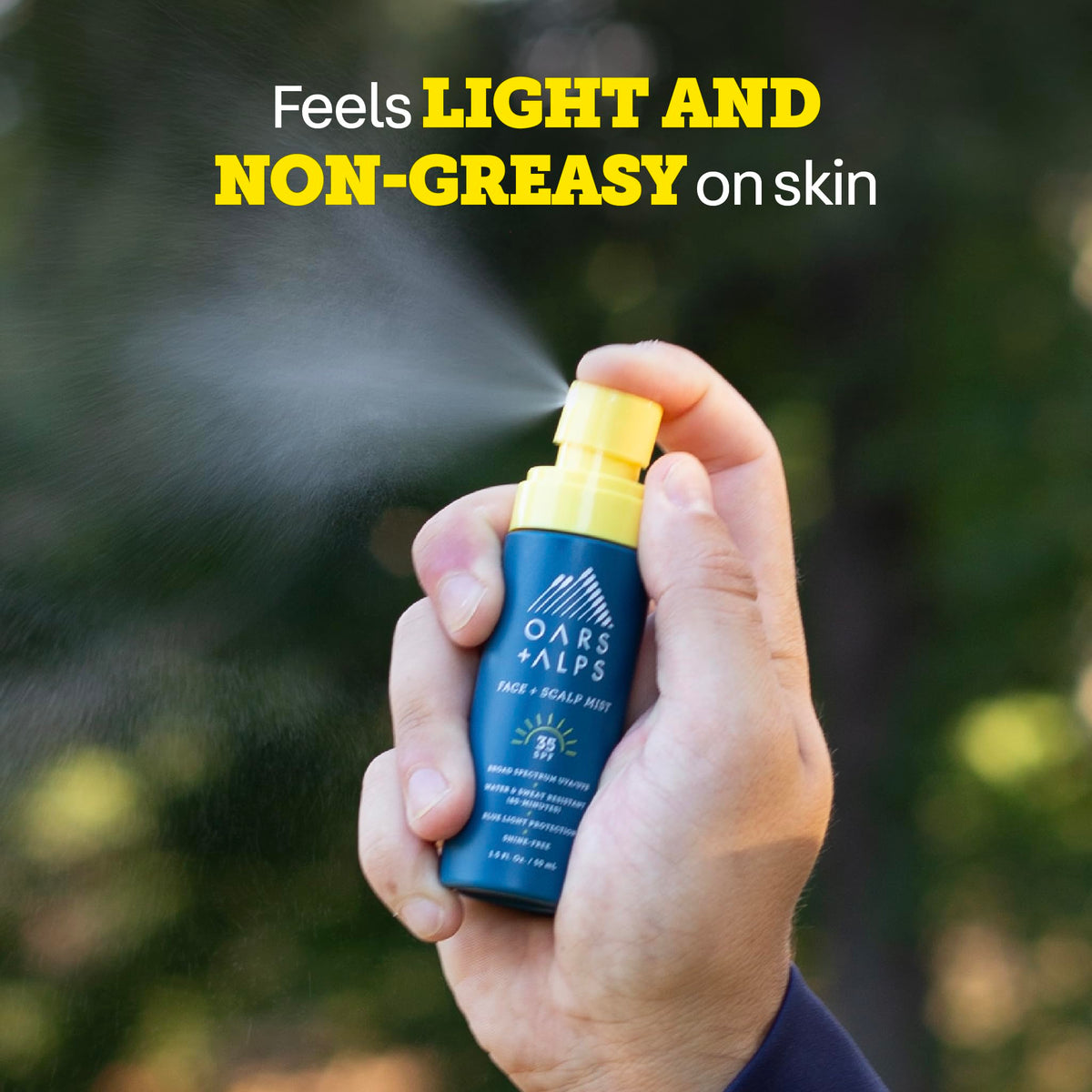 Black Oars + Alps SPF 35 Sunscreen Mist for Face + Scalp, 1pk, 1.5 Oz