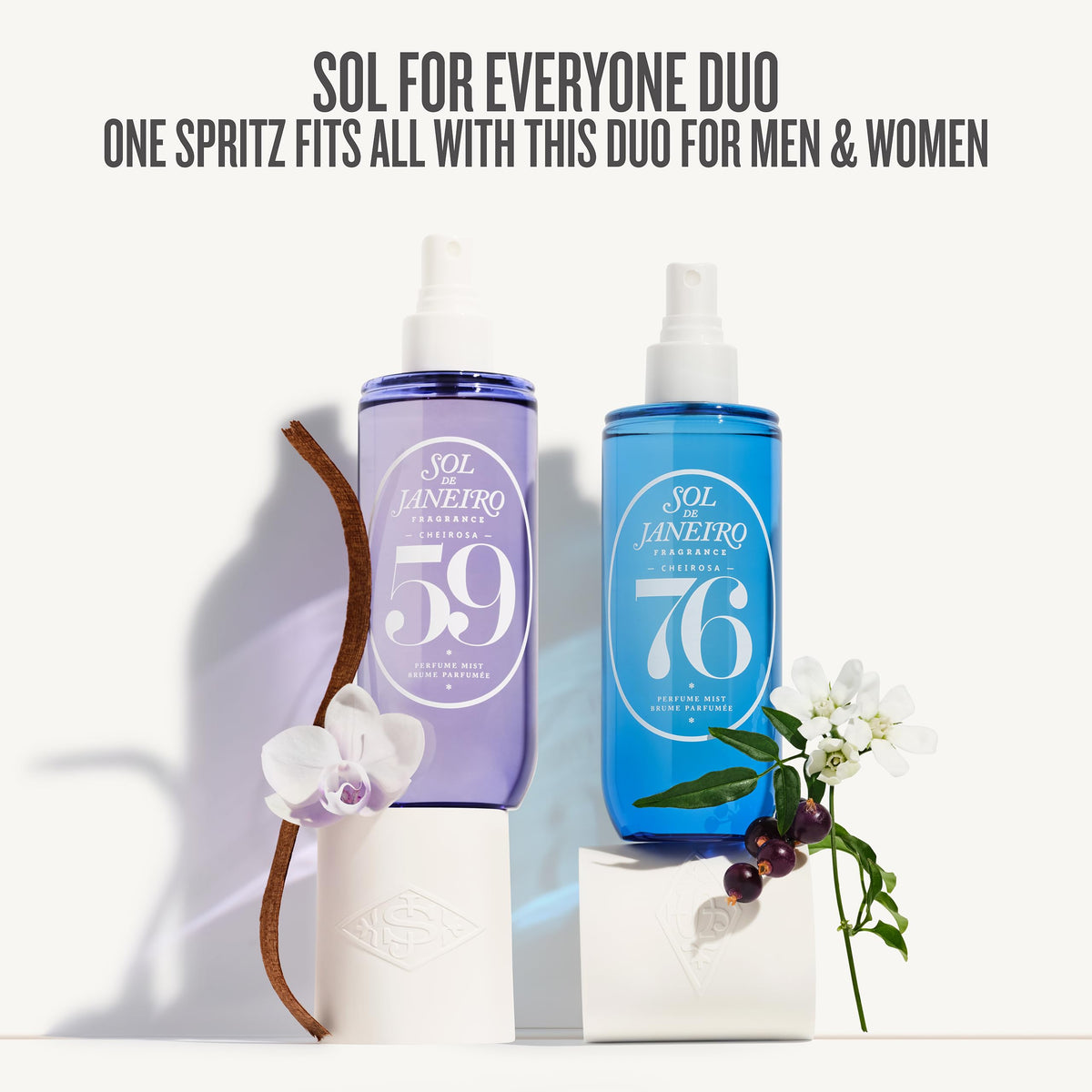 White Smoke Sol de Janeiro Perfume Mist For All Duo Unisex Fragrances for Women and Men