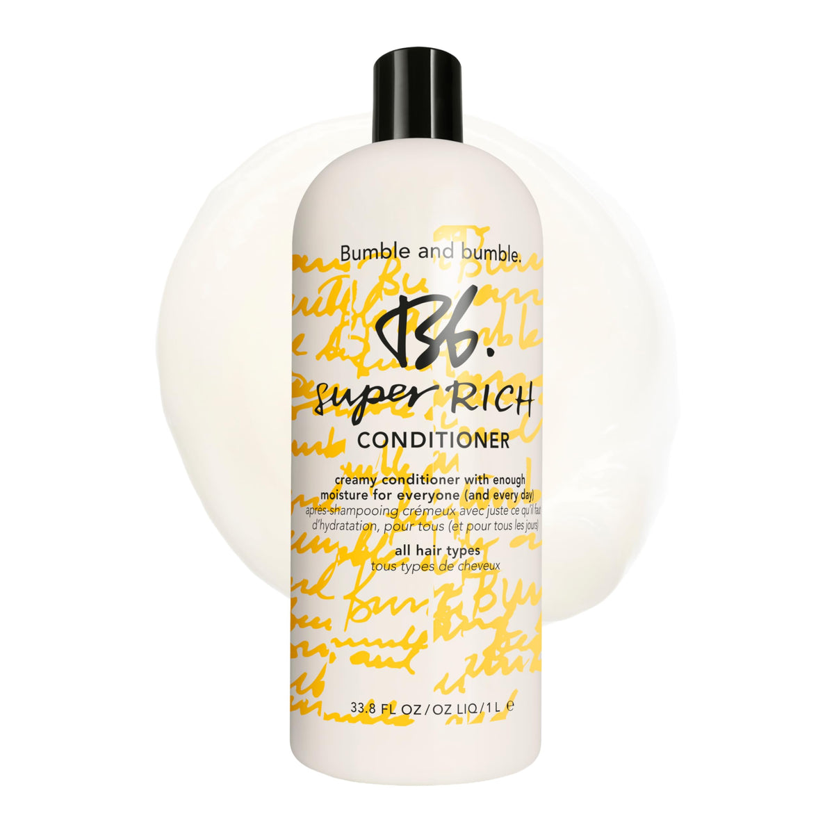 White Smoke Bumble and bumble. Super Rich Hair Conditioner For Every Day | Detangles | Adds Moisture and Shine | For All Dry Curly, Wavy, Straight Hair Types | With Glycerin + Avocado Oil