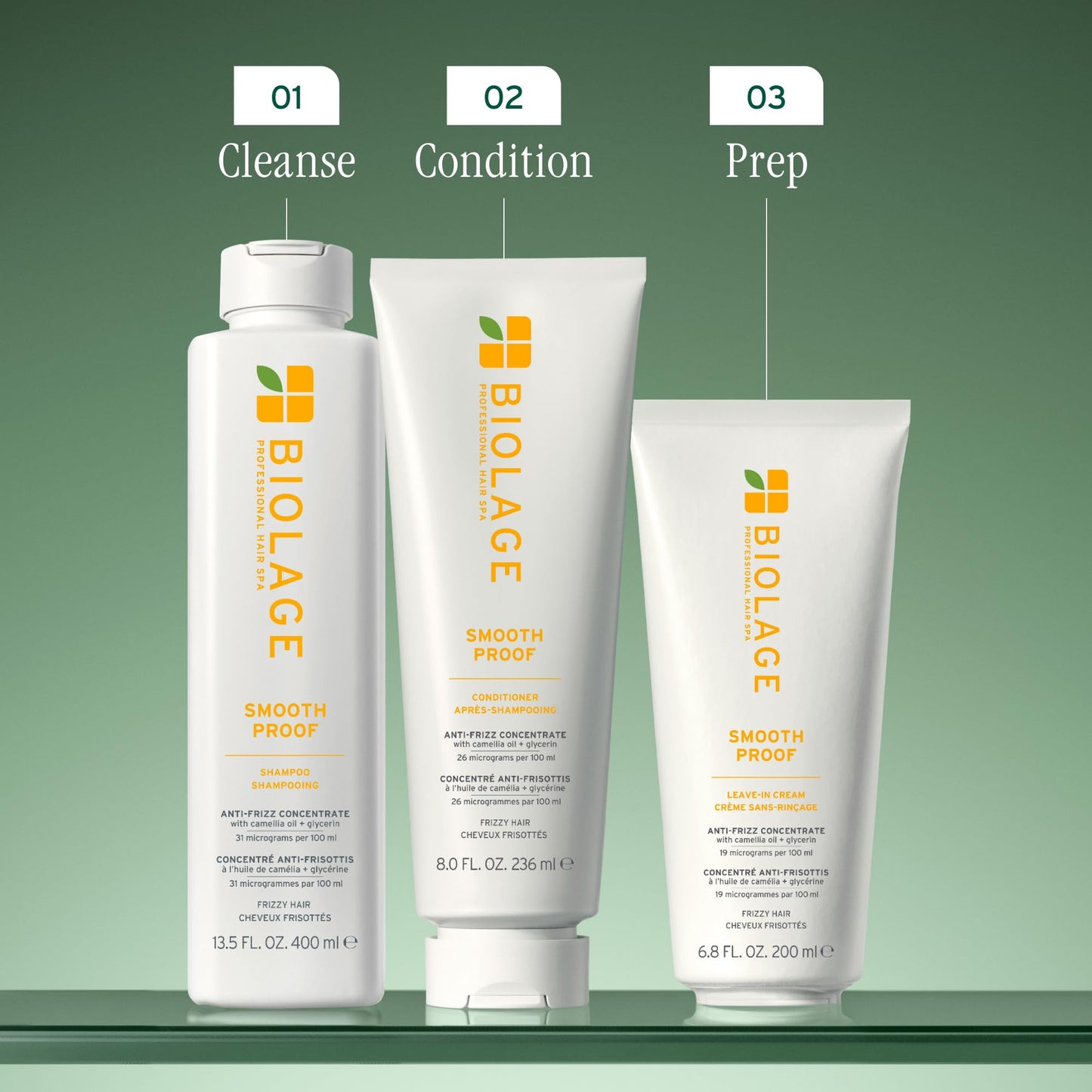 Dim Gray Biolage Smooth Proof Leave-In Cream - Frizz Control & Manageability, Anti-Frizz Leave-In, Infused with micro-dosed with Camellia Oil & Glycerin, Vegan & Paraben-Free, 6.8 Fl Oz