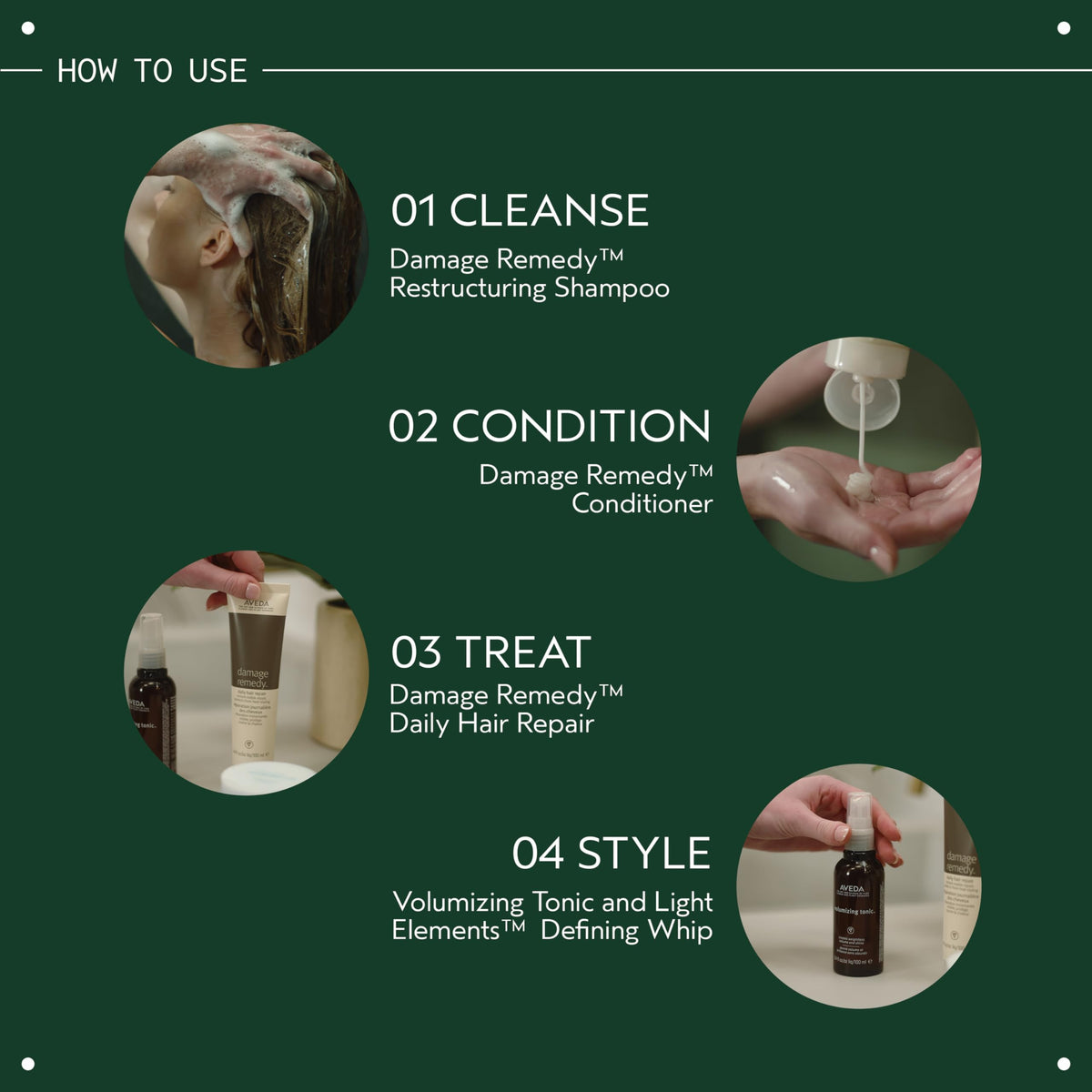 Dark Slate Gray AVEDA Damage Remedy Restructuring Conditioner for Damaged Hair | Repairs and Strengthens Damaged Hair | Detangles and Softens | with Quinoa Protein | 96% Naturally Derived*, 6.7 Fl Oz