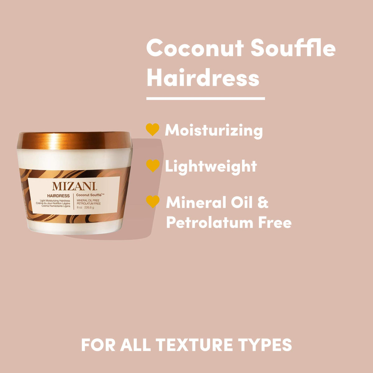 Tan Mizani Hairdress Coconut Soufflé – Conditions & Softens All Hair Types