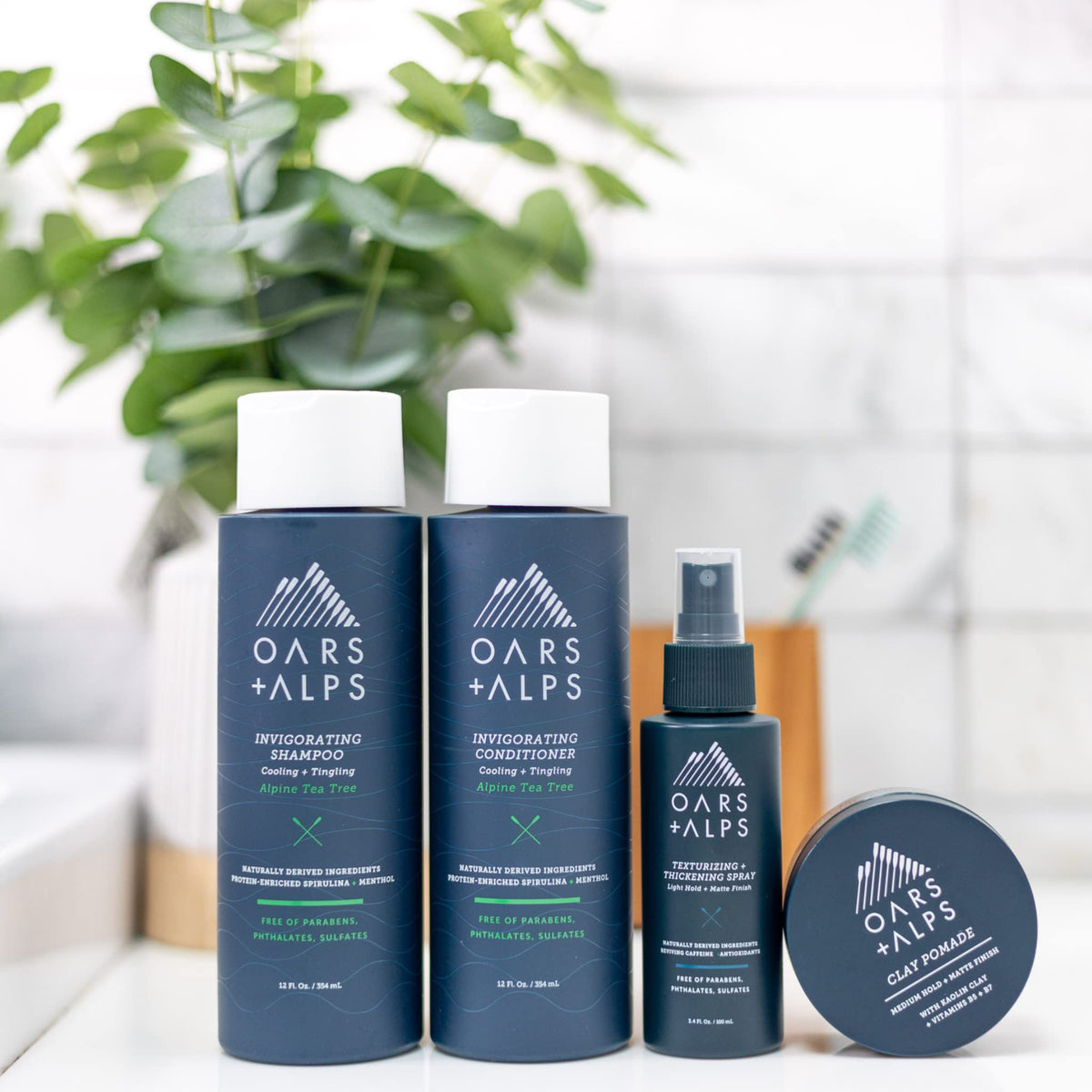 White Smoke Oars + Alps Clay Hair Pomade for Men with Biotin, Kaolin Oil, Bentonite Clay, Jojoba Oil, Vitamin B7 & B5, Promotes Hair Growth, Medium Hold, Matte Finish, Reduces Frizz, 2oz