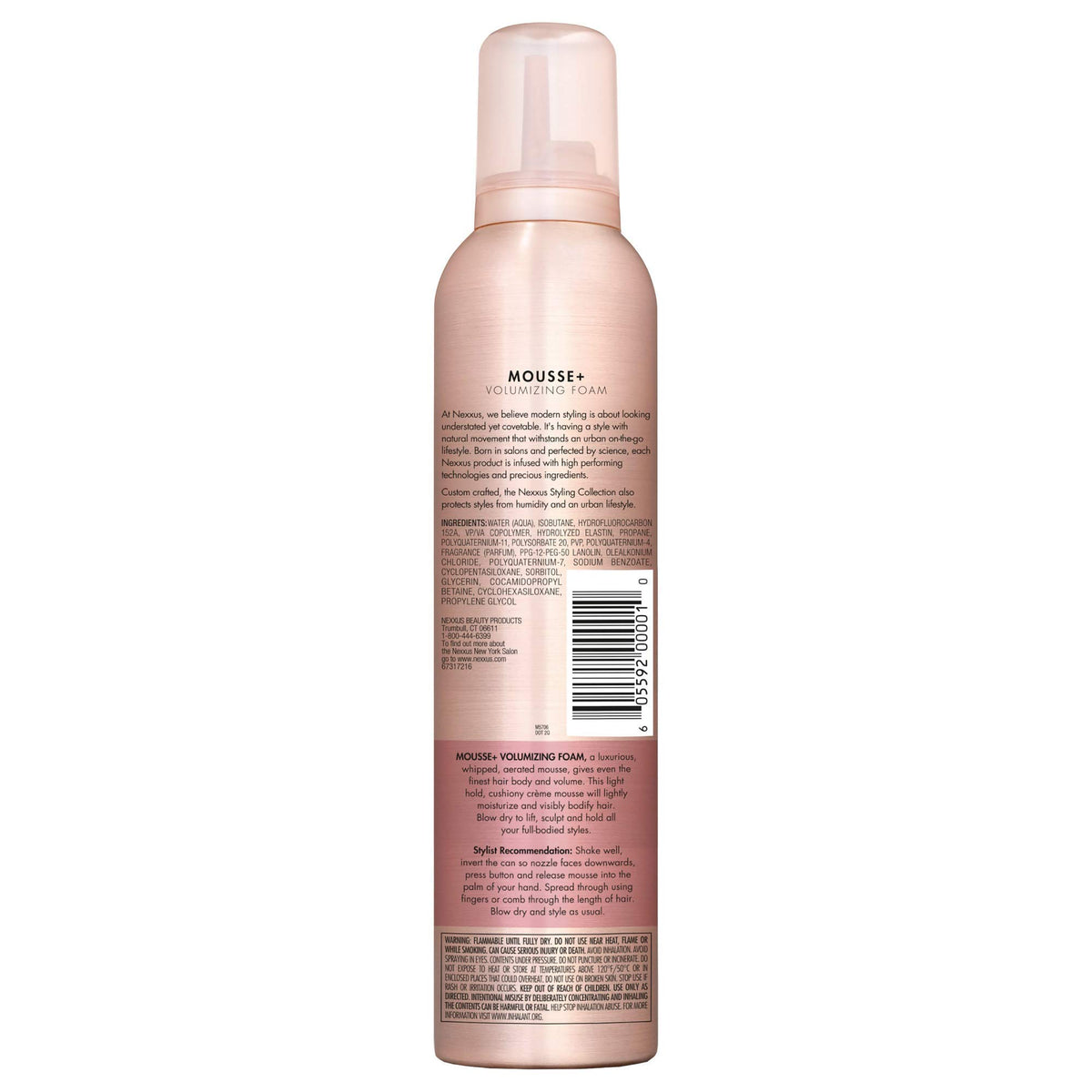 White Smoke Nexxus Mousse Plus Volumizing Foam, for Volume, 10.6 oz