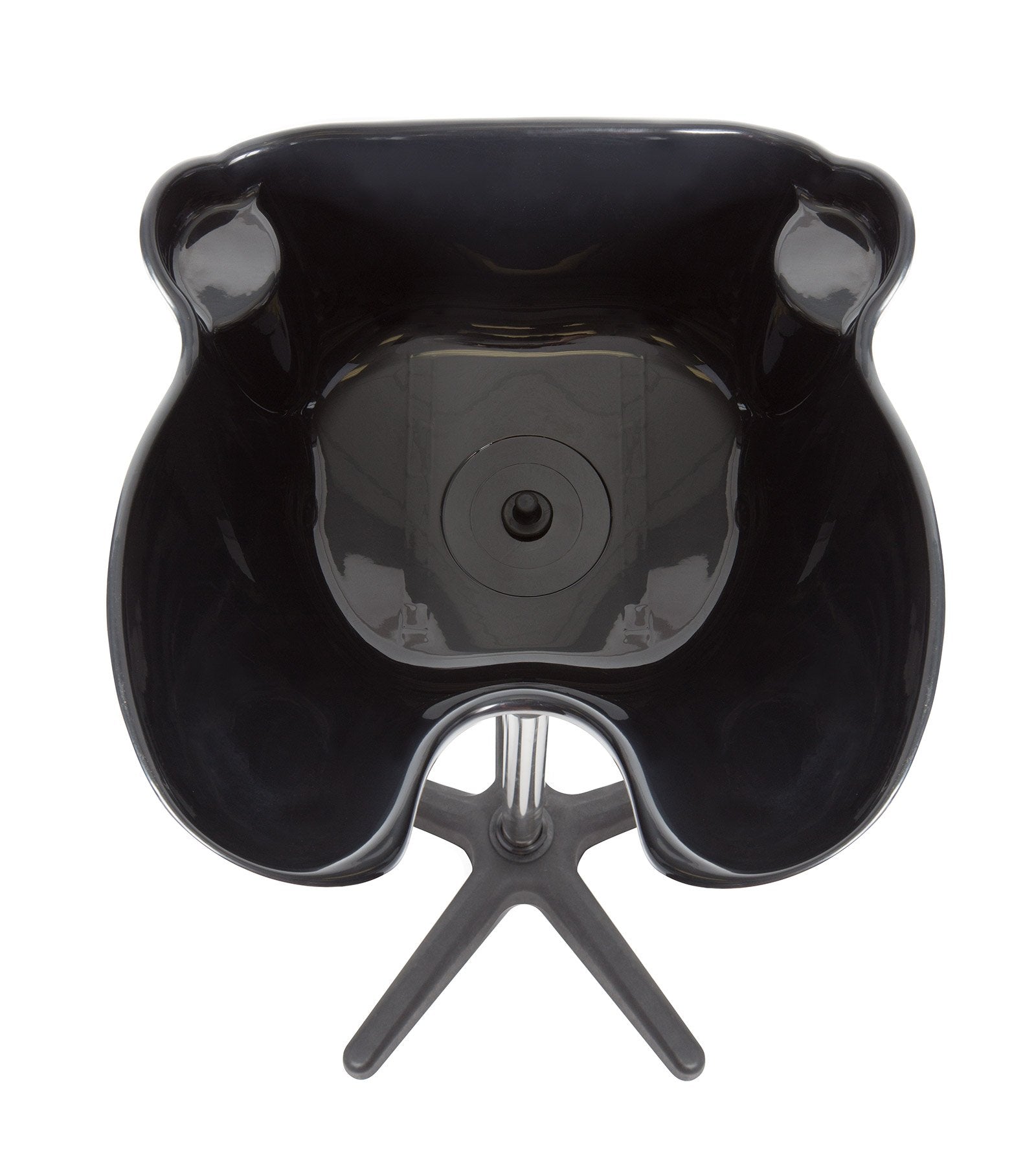 White Smoke Saloniture Portable Salon Deep Basin Shampoo Sink with Drain - Black - Adjustable Height