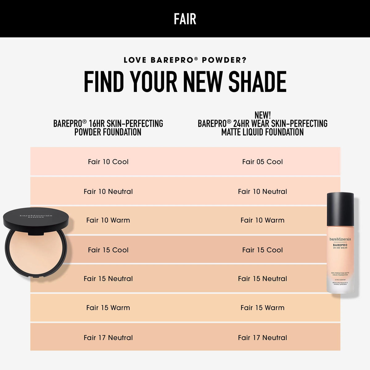 White Smoke bareMinerals BAREPRO Matte Liquid Foundation, SPF 20, Deep 50N, 1 oz
