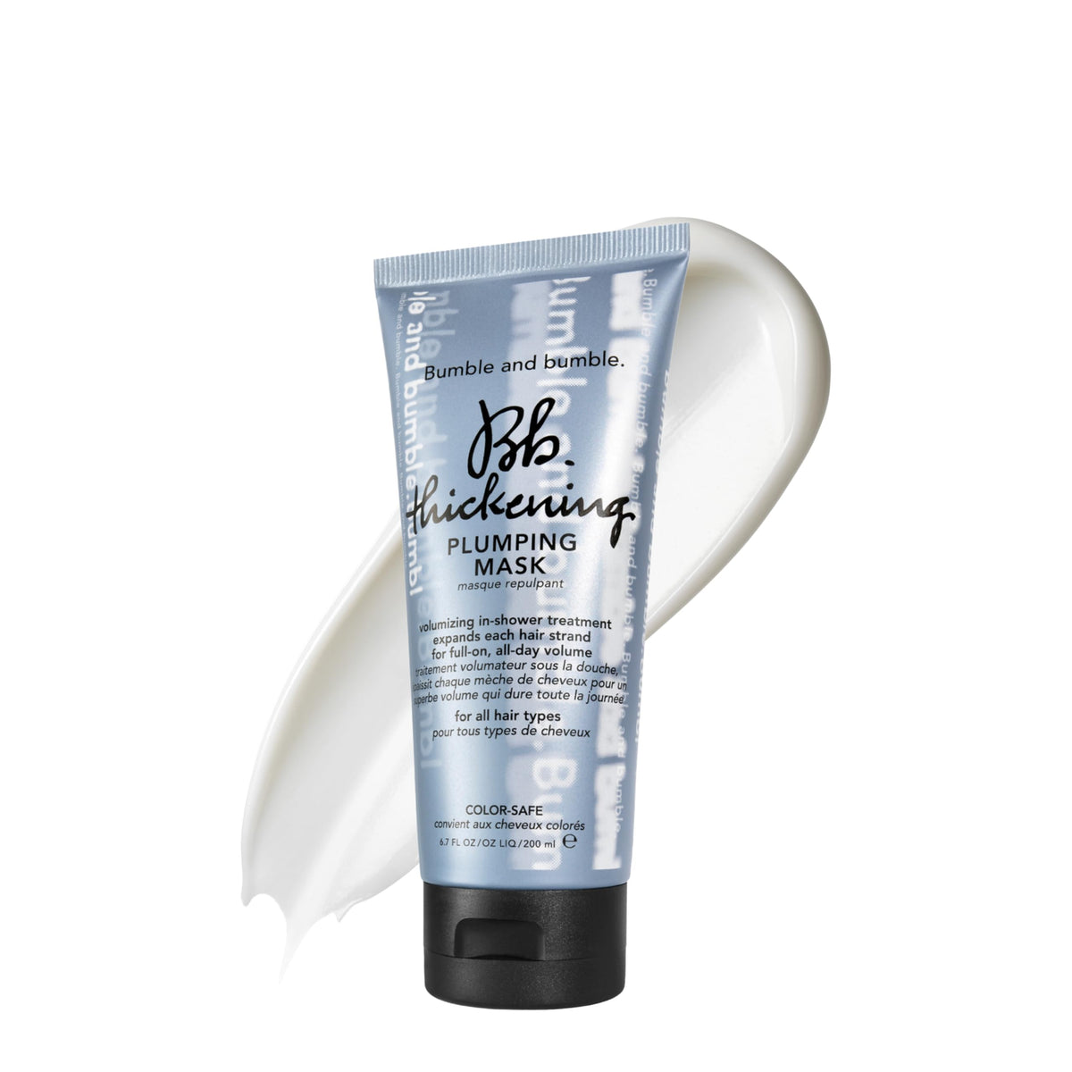 White Smoke Bumble and bumble. Thickening Plumping Hair Mask | Lightweight Formula Adds Volume and Hydration | Strengthens, Detangles, Smooths | For Fine to Medium Wavy, Straight Hair Types, 6.7 Fl Oz