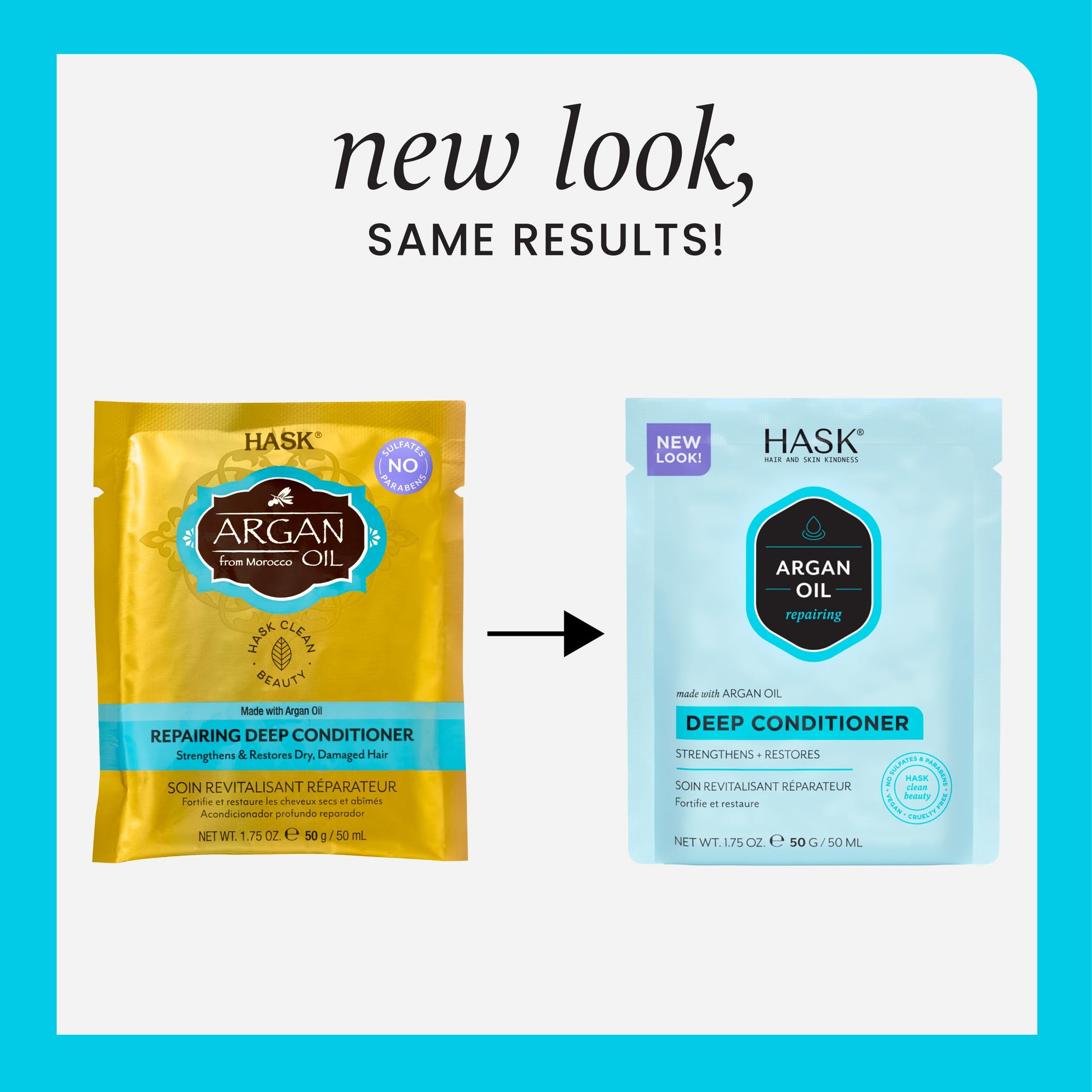 White Smoke Hask Argan Oil From Morocco Repairing Deep Conditioner, Hair Treatment 1.75 oz
