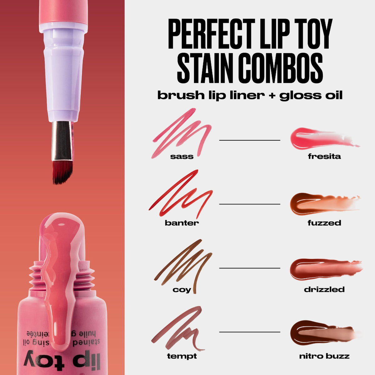 Lavender Urban Decay Lip Toy Staining Brush Lip Liner - Brick Red Lipliner (Banter)
