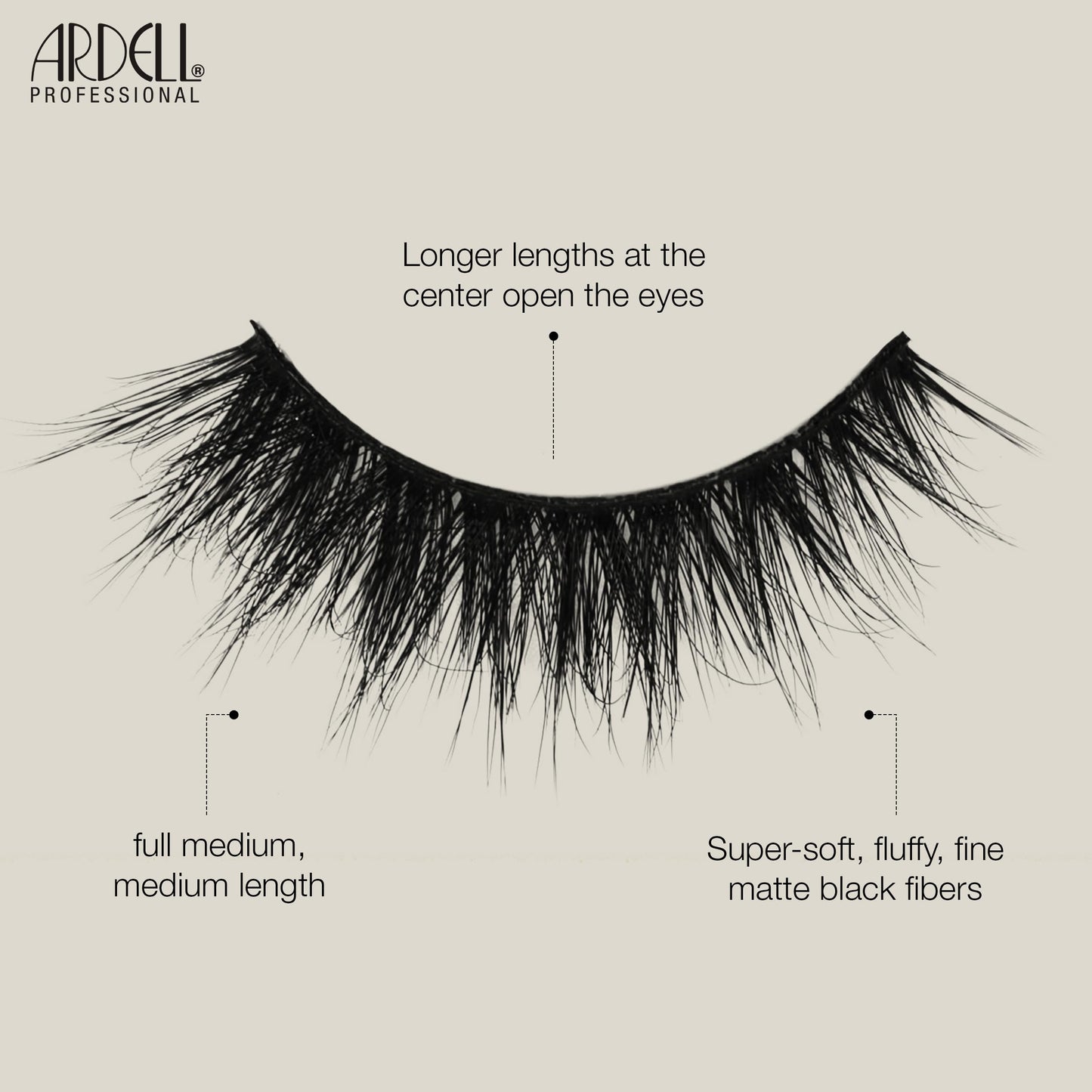 Light Gray Ardell Faux Mink Lashes Flutter 821 – Soft & Fluffy False Eyelashes, Vegan Mink, Crisscross Layered Strip Lashes with Thin Band, 4 Pairs