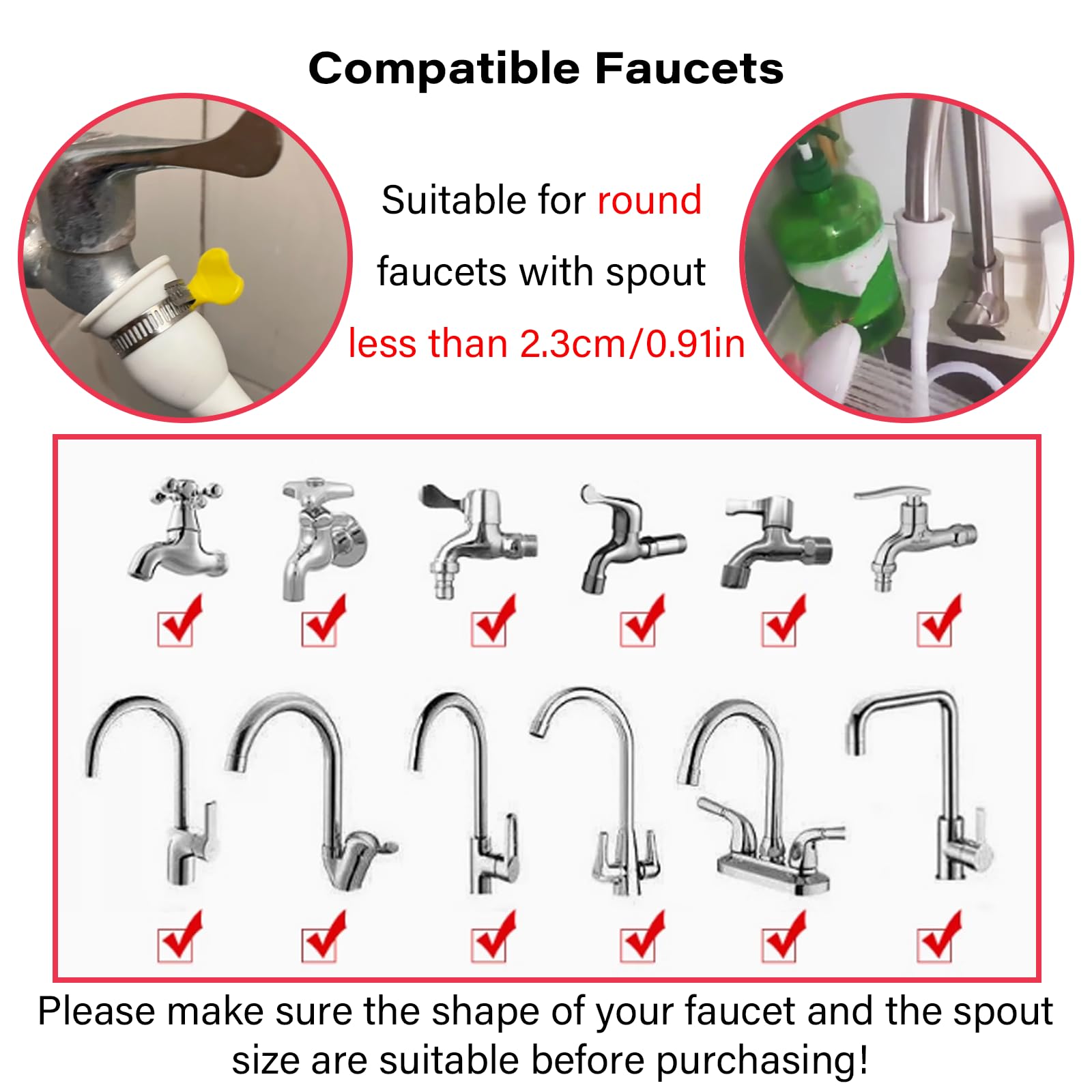 White Smoke 6.56FT/2M Sink Spray Hose,Sink Sprayer Hose Attachment for Portable Hand HeldHead Shower Sprayer,Shampoo Sprayer Hose for Bathing Baby,Pets,Washing Hair,Rinsing Vegetables