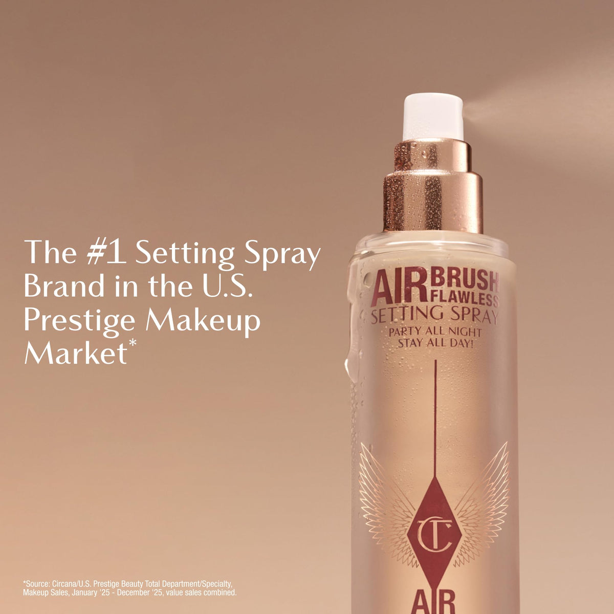 Rosy Brown Charlotte Tilbury Airbrush Flawless Setting Spray - Hydrating & Waterproof