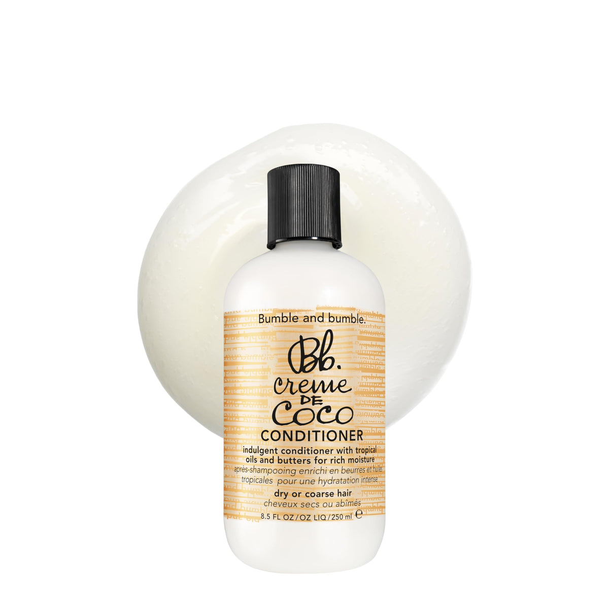 White Smoke Bumble and bumble. Creme De Coco Conditioner | Provides Rich Moisture & Shine | Reduces Frizz | With Coconut Kukui Nut Murumuru Butter | For Dry Medium to Thick Curly, Wavy, Straight Hair, 33.8 Fl Oz