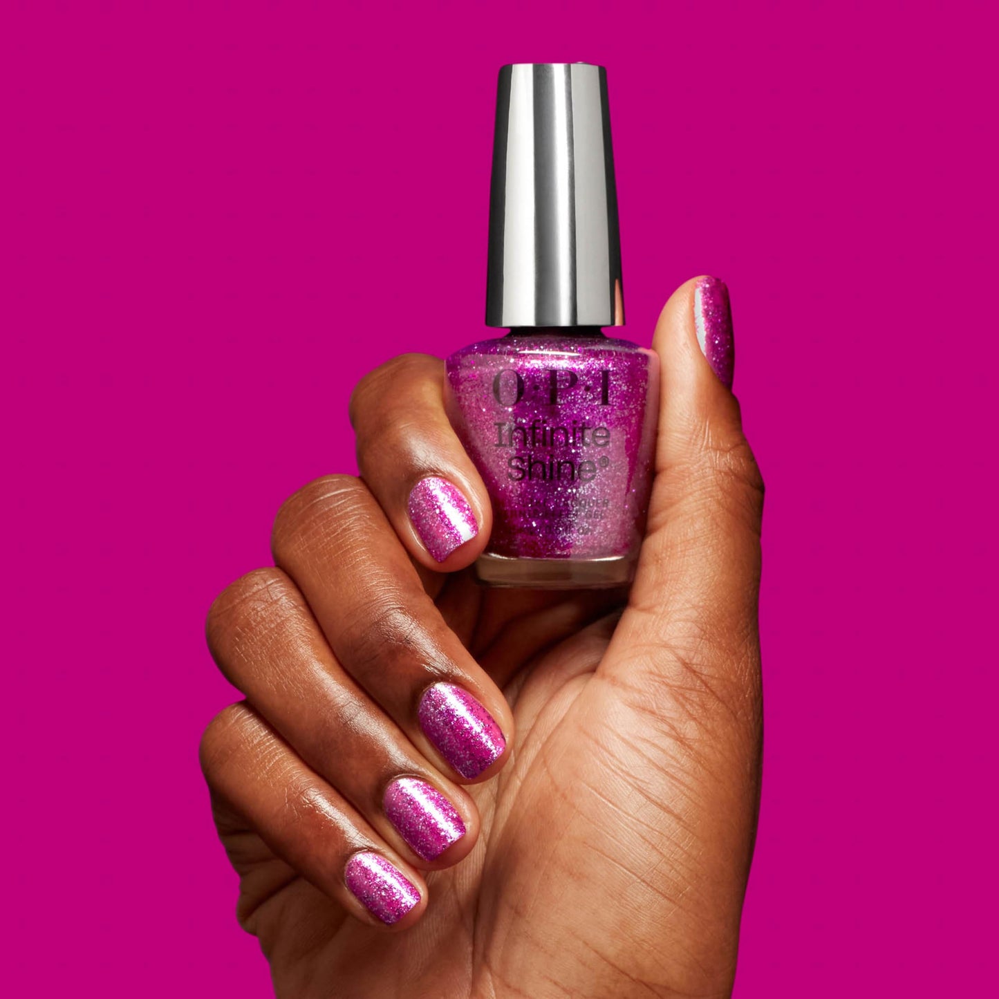 Medium Violet Red OPI Infinite Shine A Lil Suga & Spice | Sheer Bright Cool Purple Multicolor Blue & Pink Shimmer Long Wear Nail Polish | Good Enough to Treat Collection | Holiday 2025