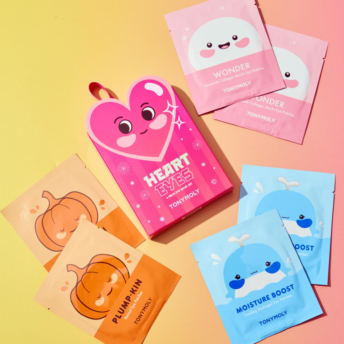Light Goldenrod TONYMOLY Hydrogel Eye Patches For Fine Lines, Dark Circles, Wrinkles - 6pc