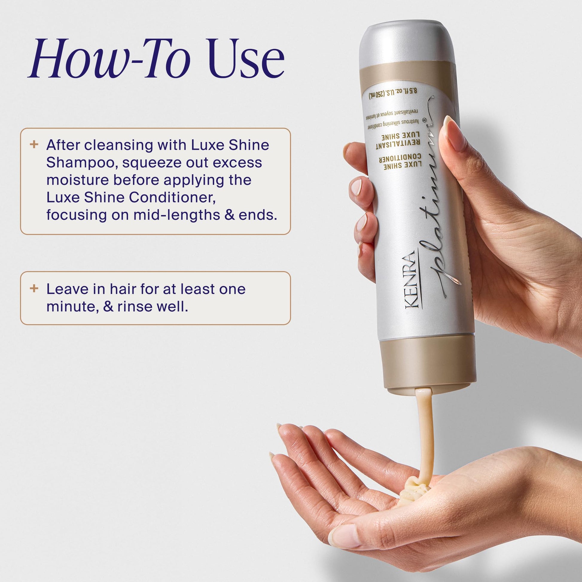 Lavender Kenra Platinum Luxe Shine Conditioner | High Shine | Smoothing Conditioner for Frizzy Hair | For Dull Hair | Sulfate Free | Color Safe 33.8oz