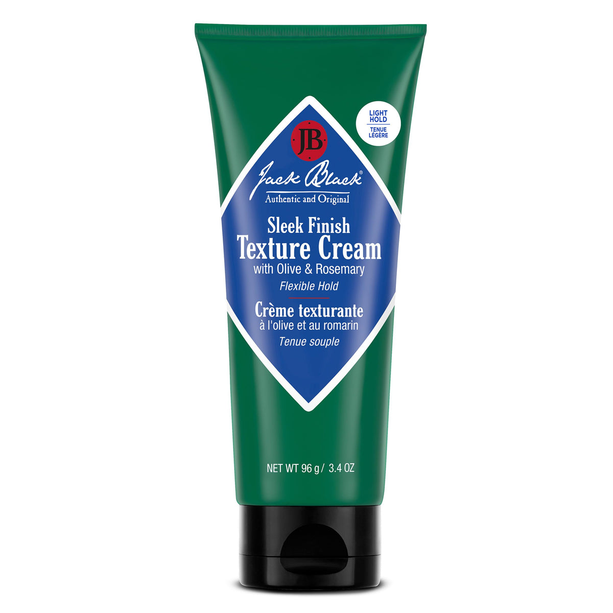 White Smoke Jack Black Sleek Finish Texture Cream, Hair Styling Cream for Men, 3.4 oz
