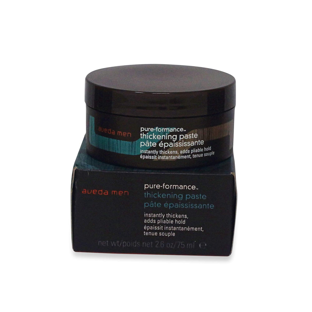 Black AVEDA Men Pure-Formance Thickening Paste | Thickens Hair | Versatile Hold | Natural Finish Hair Styling Paste | With Amla |91% Naturally Derived*, 2.5 Fl Oz