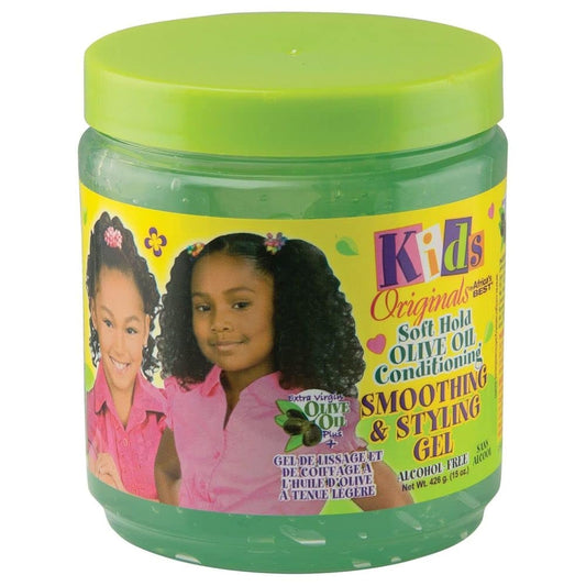 Dark Khaki Originals by Africa's Best Soft Hold Olive Oil Conditioning Smoothing & Styling Gel, 15oz Jar