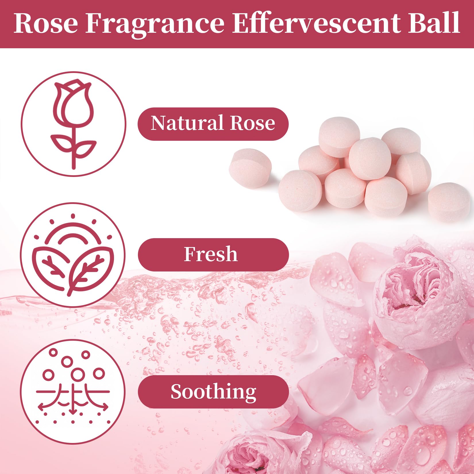 White Smoke RAQEHO Manicure Spa Balls 8oz -Rose Soak Balls Moisturizing Tablets Cuticle Soften Bombas Efervescentes Para Pedicure Spa Nail Supplies Tools for Hand Soak Pedicure Soak Nail Care Nail Salon（80count）