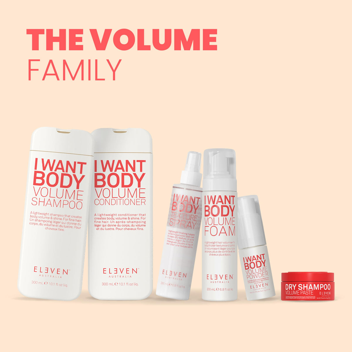 Antique White ELEVEN AUSTRALIA I Want Body Texture Spray, Fine to Medium Hair