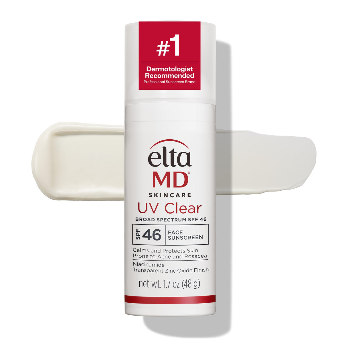 White Smoke EltaMD UV Clear Blemish-Prone and Oil Balancing, Untinted, SPF 50, 0.5 oz