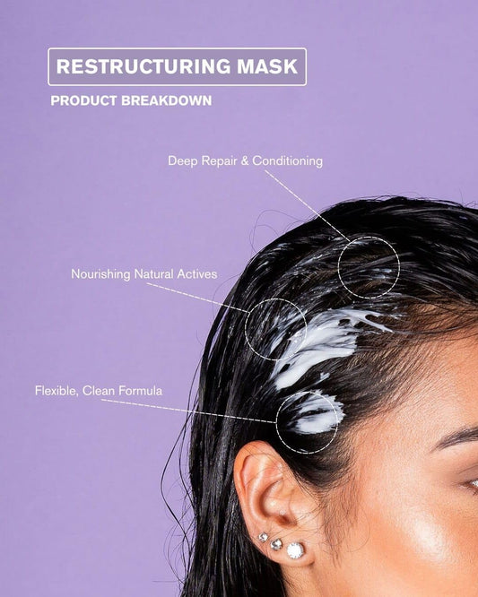 Light Steel Blue Alcôve - Restructuring Mask - Revitalizes & Offers Manageability - Deep Conditioning Hair Mask Made with Avocado & Moringa Oils - Hydrate, Repair, and Fortify Damaged Hair - Color-Safe - Vegan - 8.5oz
