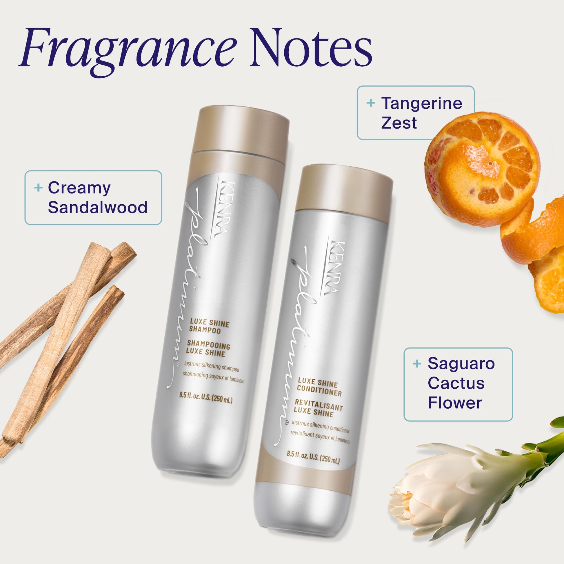 Lavender Kenra Platinum Luxe Shine Shampoo | High Shine | Smoothing Shampoo for Frizzy Hair | For Dull Hair | Sulfate Free | Color Safe 33.8oz