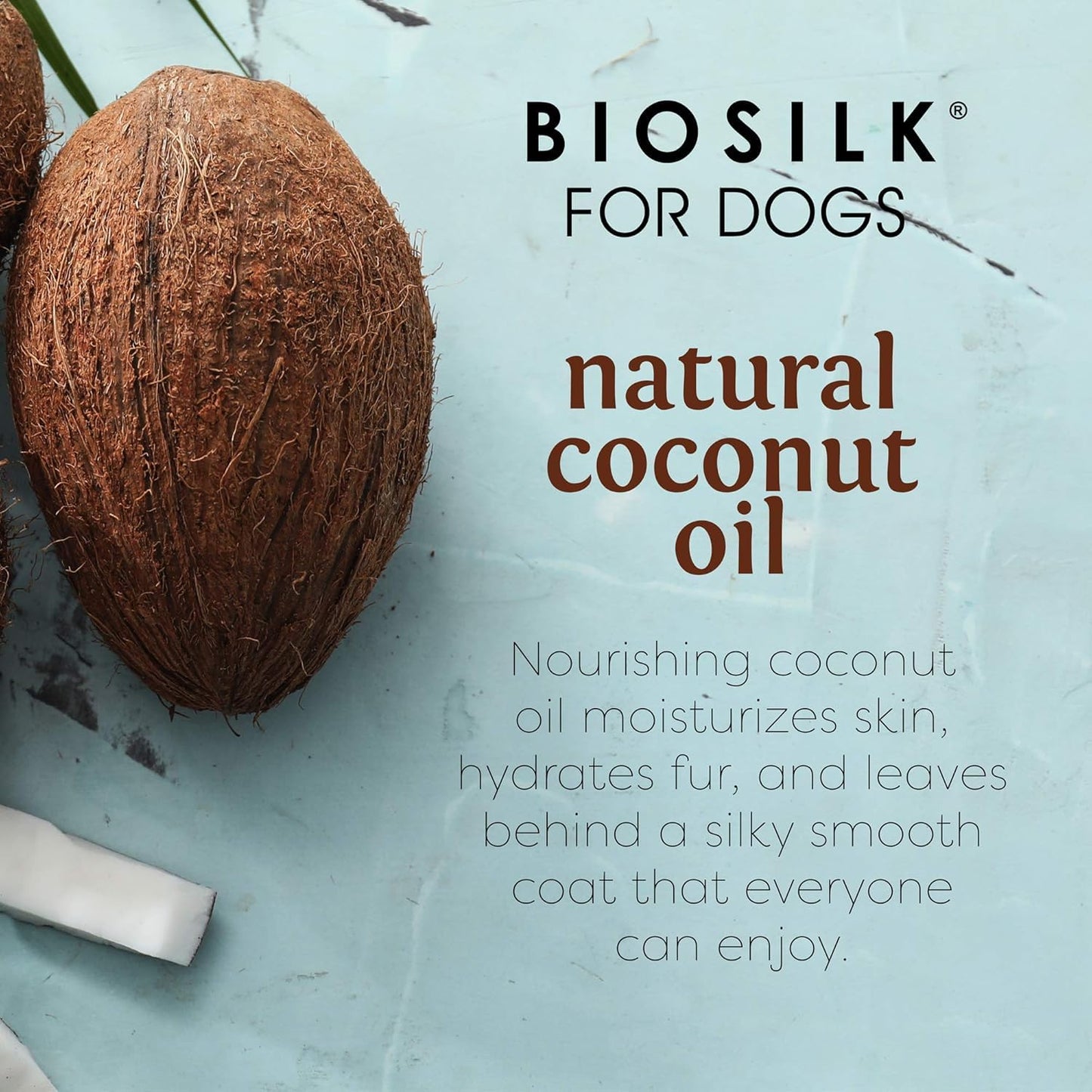 Light Blue BioSilk Silk Therapy Conditioning Detangling Spray for Dogs with Natural Coconut Oil - Dog Matted Hair Detangler Conditioner for Dogs, Dematting Grooming Supplies, 7 Fl Oz - 2 Pack