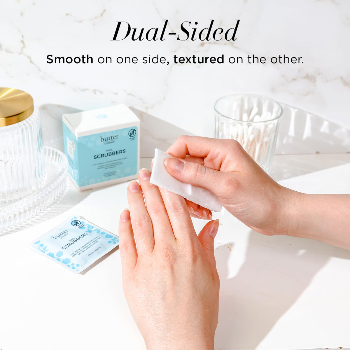Butter LONDON Nail Polish Remover Pads, Nail Scrubbers (10 Count) - 2-in-1 Prep & Lacquer Remover Nail Wipes - Travel-Friendly Gel Fingernail Polish Remover - Cruelty-Free, Paraben-Free & Gluten-Free