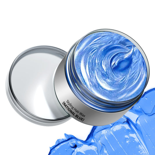 White Smoke Blue Temporary Hair Dye,Temporary Hair Color Wax,Natural Washable Hair Dye Temp Hair Color for Women Men Party Cosplay Halloween