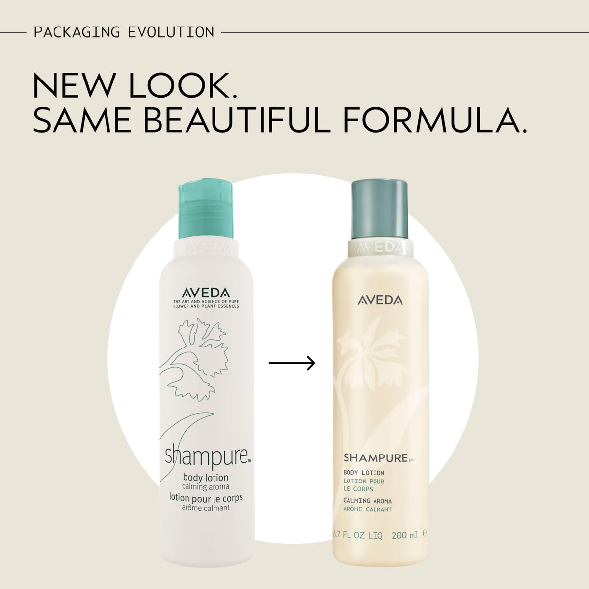Antique White AVEDA Shampure Body Lotion | with Certified Organic Olive Oil | with Calming Aroma of Lavender, Ylang Ylang, Petitgrain, 6.7 Fl Oz