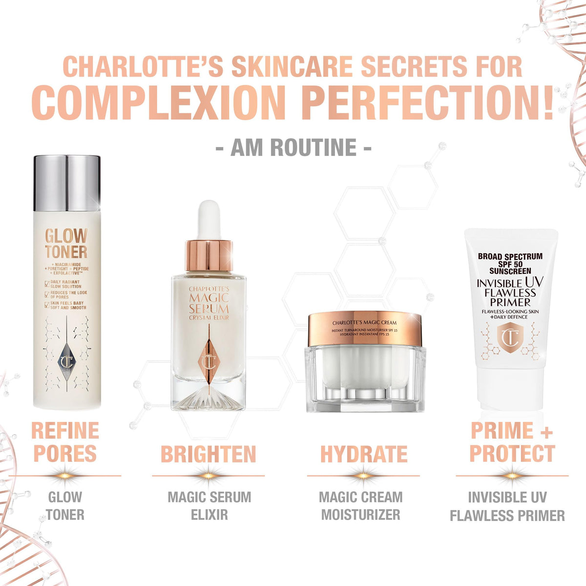 White Smoke Charlotte Tilbury Glow Face Toner - Exfoliating Toner for Oily Skin