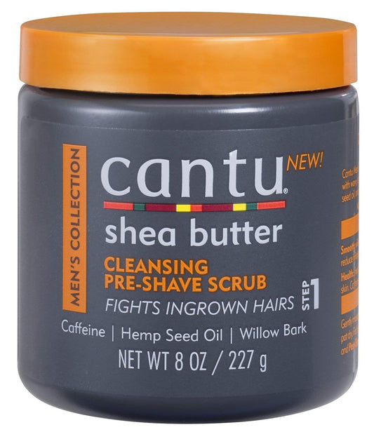 Dark Slate Gray Cantu Mens Cleansing Pre-Shave Scrub 8 Ounce Jar (236ml) (2 Pack)