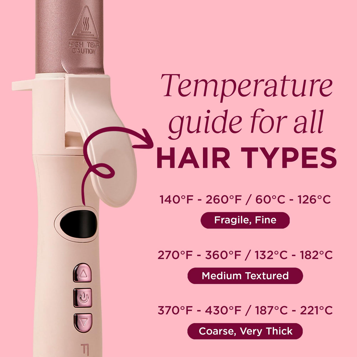 Light Pink FHI Heat MegaCurl™ Long Barrel Curling Iron 1.25”