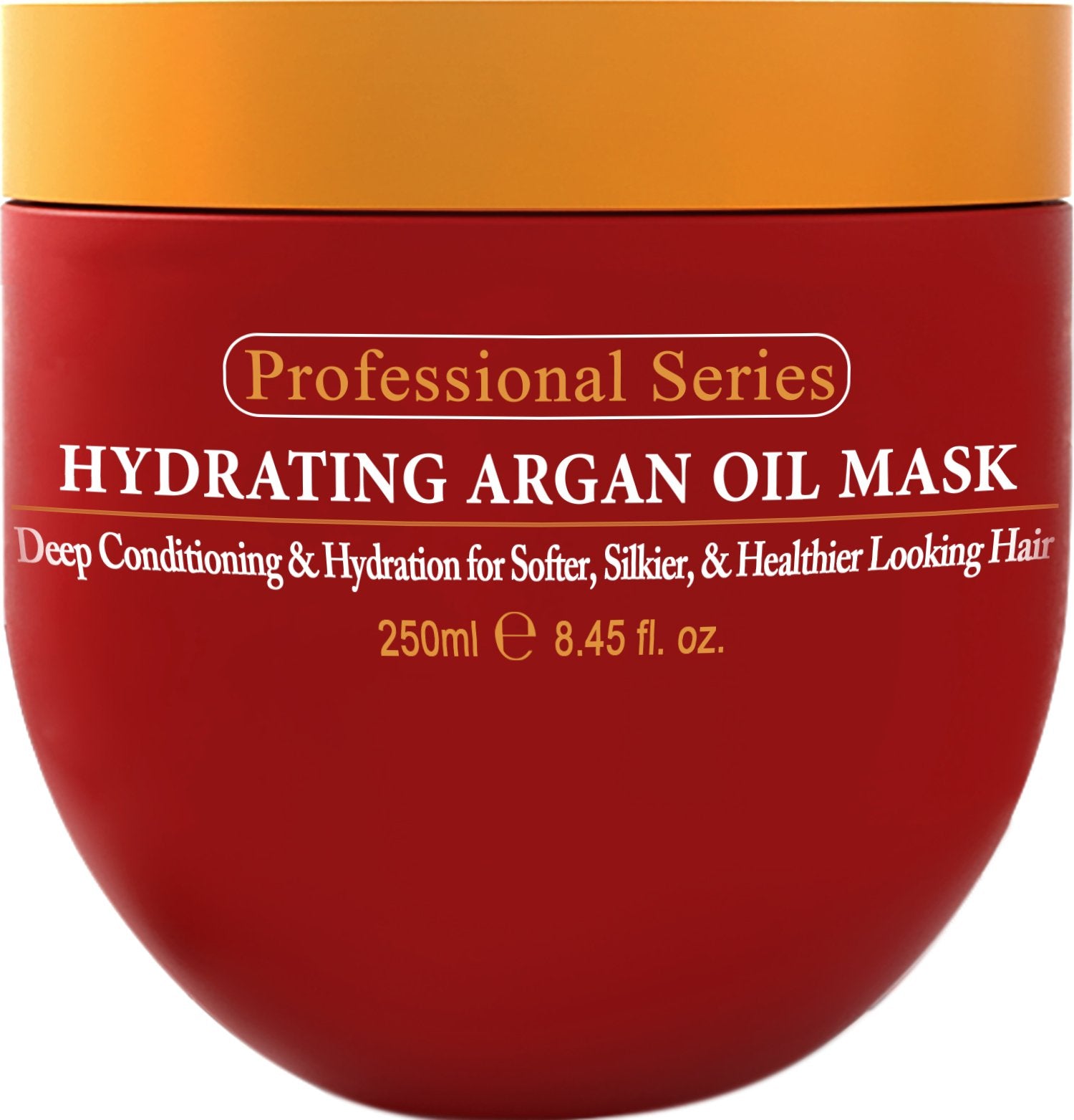 Brown Arvazallia Hydrating Argan Oil Hair Mask and Deep Conditioner for Dry or Damaged Hair (8.45 oz Jar)