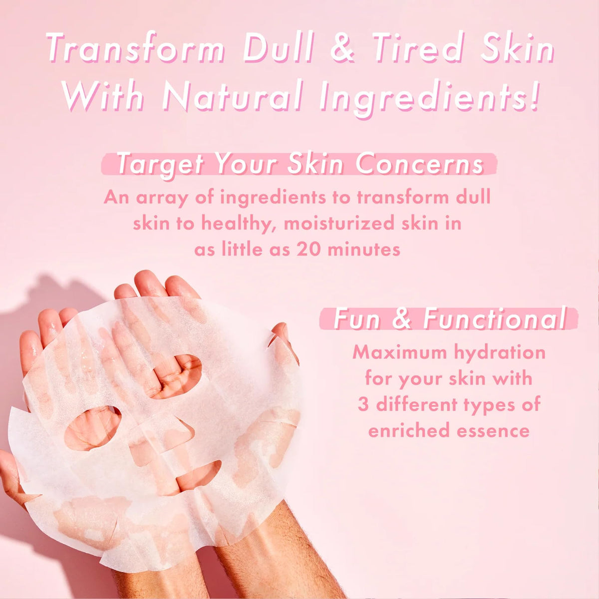 Misty Rose TONYMOLY Head to Toe Mask Set - Face, Hand & Foot Skincare Mask Pack, 4pk