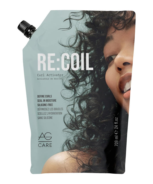 White Smoke AG Care Re:Coil Curl Activator Curl Cream Award-Winning Curl Creating Complex - Ultra-Nourishing Curly Hair Cream for Defined, Healthy Curls, 24 Fl Oz
