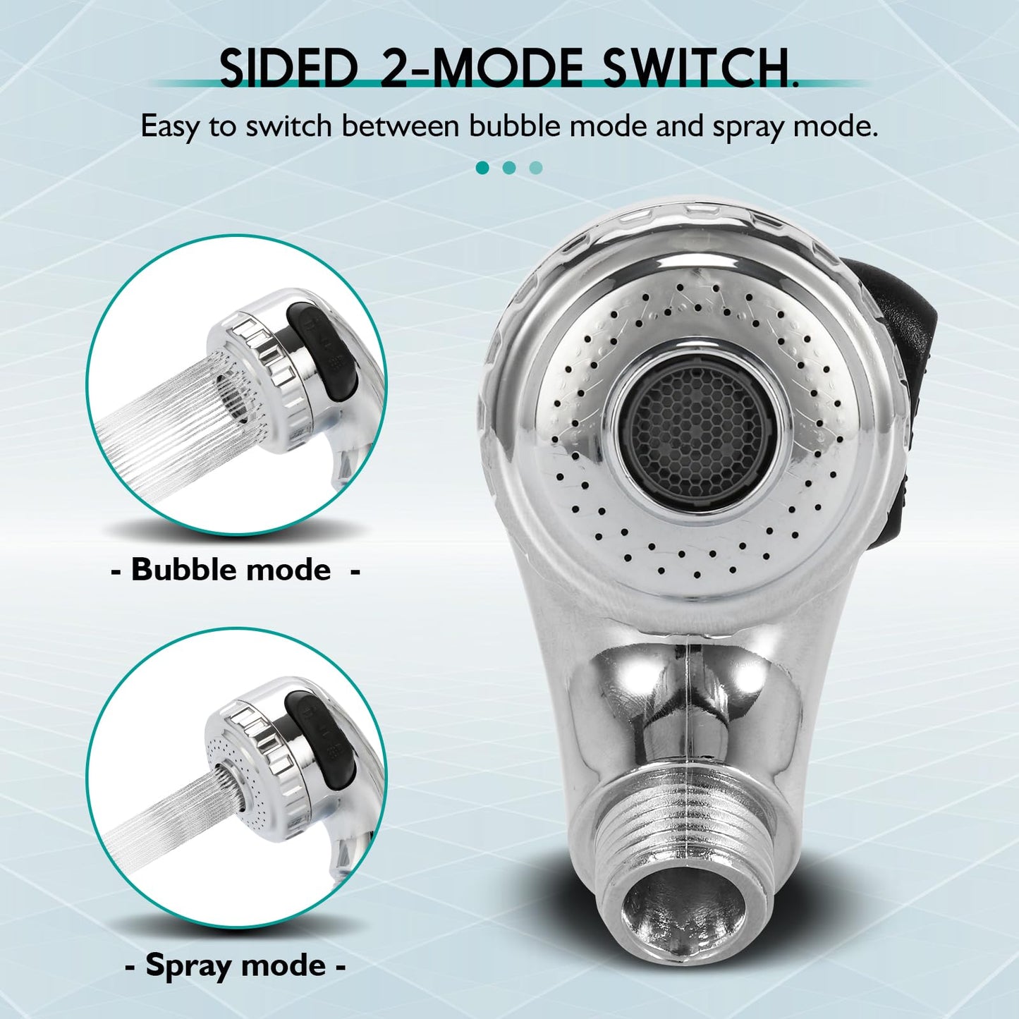 Lavender LukLoy 2 Pack Salon Shampoo Bowl Sprayer Head – Side Control 2-Mode Switch, High-Pressure Professional Standard G1/2 Handheld Faucet Sprayer Replacement for Salon Sink Hose, Spa & Pedicure Chairs