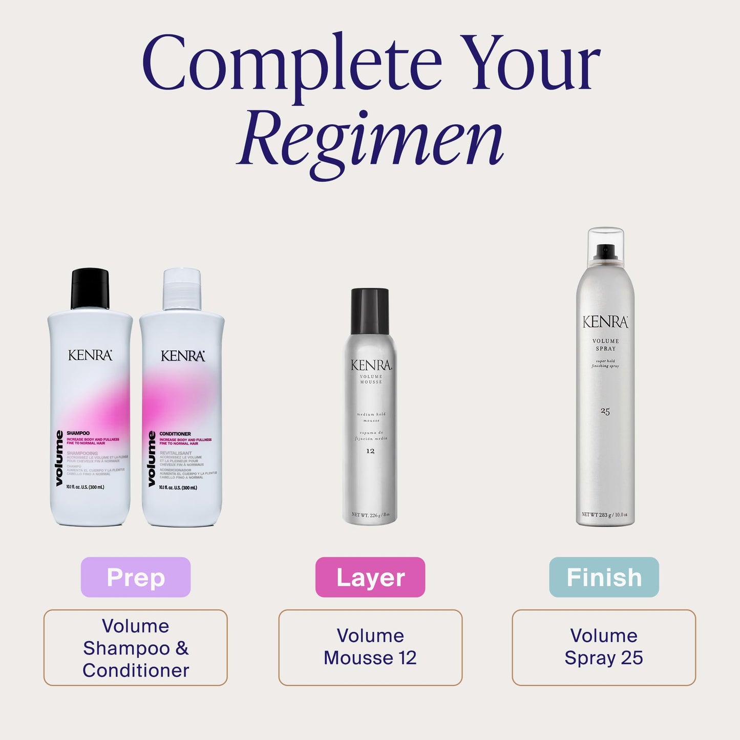 Lavender Kenra Volume Mousse 12 | Medium Hold Mousse | All Hair Types | 8 oz