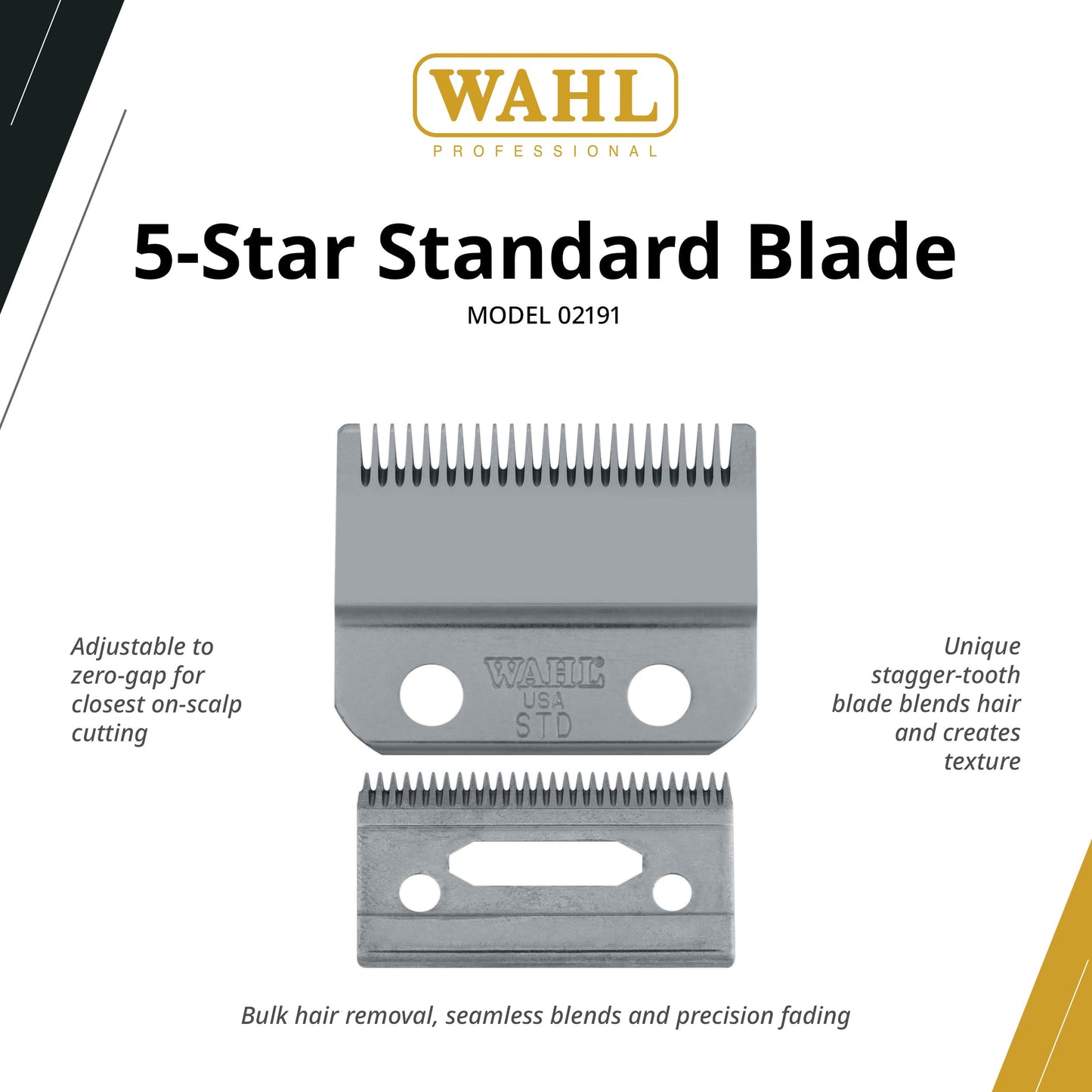 White Smoke Wahl Professional 5 Star Precision Fade Standard Blade, 0000, Adjustable Clipper Blade for Precision Fading, 100 Minutes Runtime, Lithium-Ion Battery