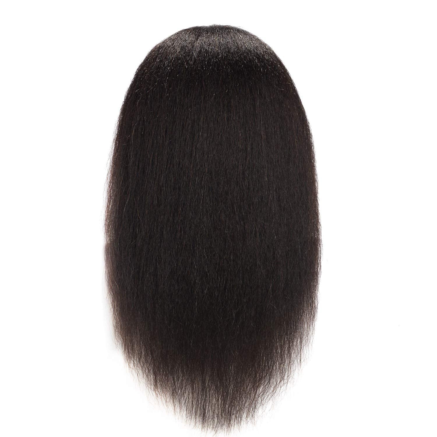 Dark Slate Gray Hairingrid Mannequin Head 14" 100% Real Hair Hairdresser Cosmetology Mannequin Manikin Training Head Hair and Free Clamp Holder (14 Inch)