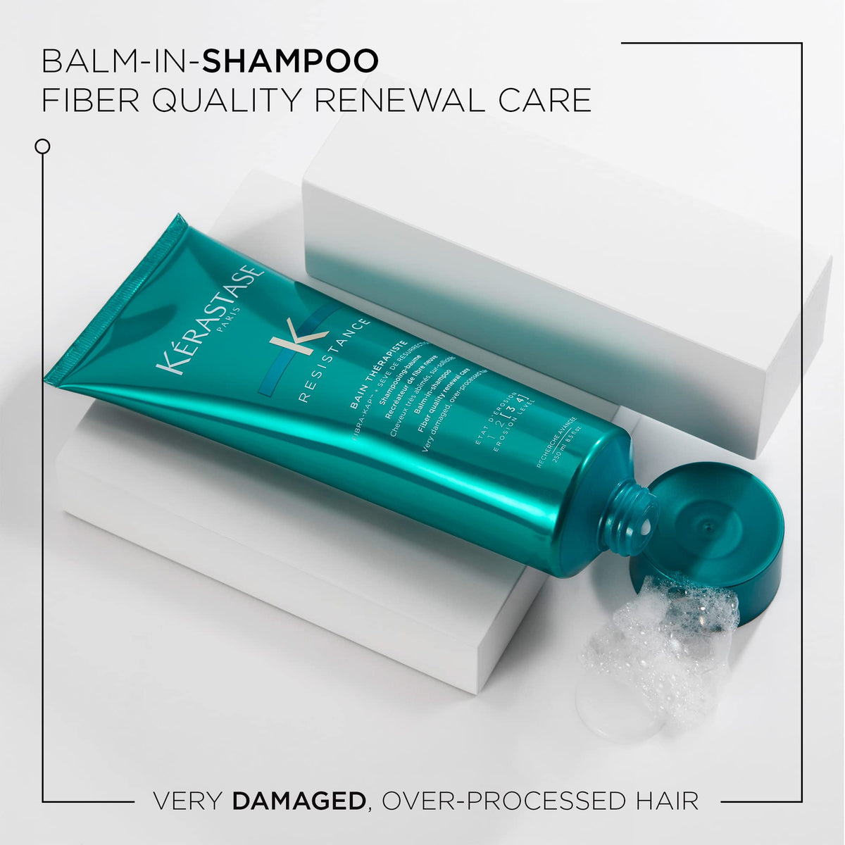 Light Gray KERASTASE Resistance Strengthening Shampoo for Damaged Hair
