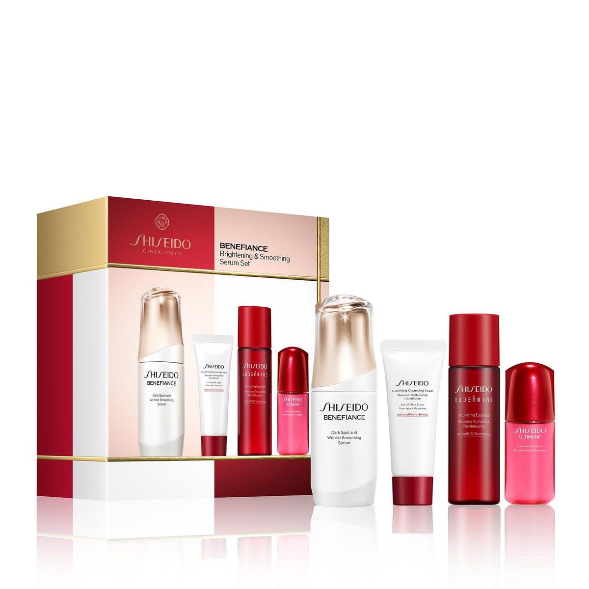 White Smoke Shiseido Benefiance Brightening & Smoothing Serum Set - $140 Value