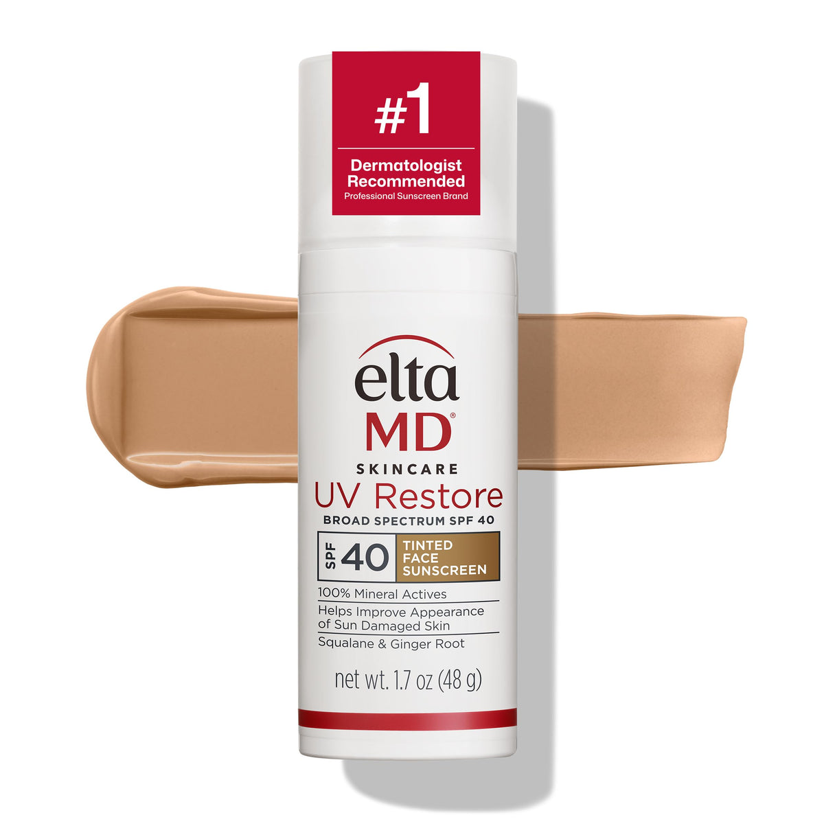 White Smoke EltaMD UV Restore 100% Mineral Face Sunscreen For Mature Skin, SPF 40
