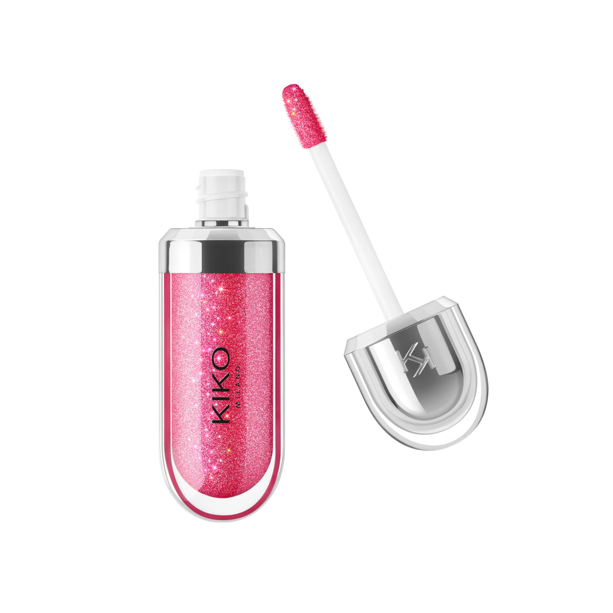 White Smoke KIKO 3D Hydra Lip Gloss, Hydrating Lip Gloss, 10 Sparkling Strawberry
