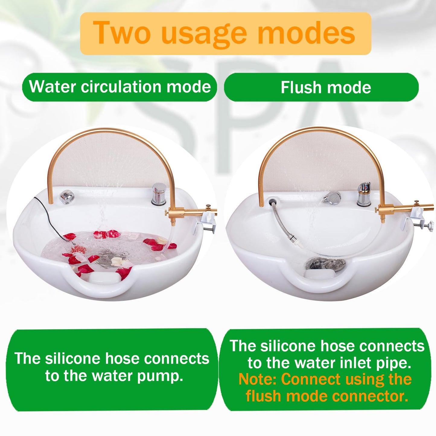 White Smoke LTLSTYL Head Spa Equipment, Compatible with Most Shampoo Basin Bed and Shampoo Bowl Sink Chair,Enhance the Shampooing Experience,Suitable for Hair Salons, Barbershops, Beauty Parlors and Home Use