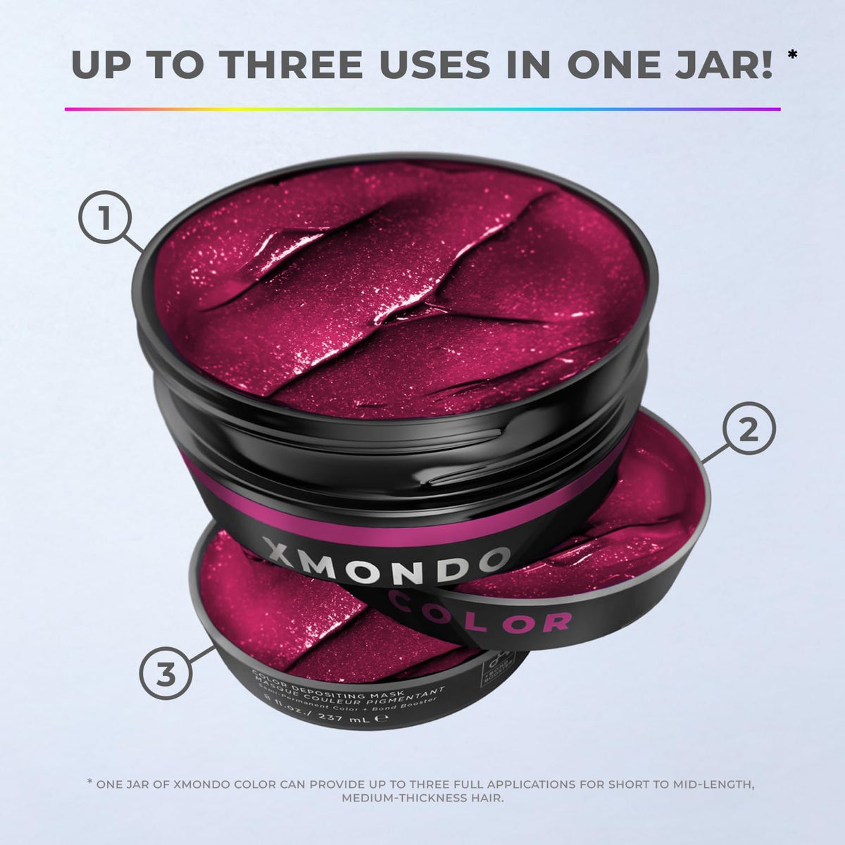 Lavender XMONDO Color Berry Depositing Mask, Red Purple Hair Dye, 8 Fl Oz