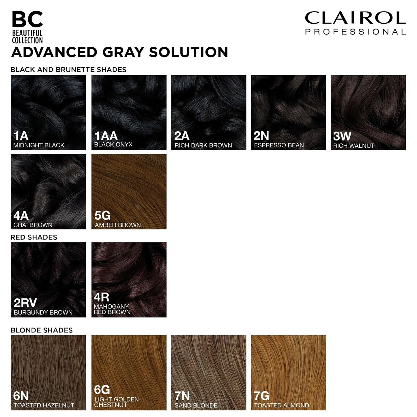 White Smoke Clairol Professional Beautiful Collection Advanced Gray Solutions, 6N Toasted Hazelnut, 3 oz. - Packaging May Vary